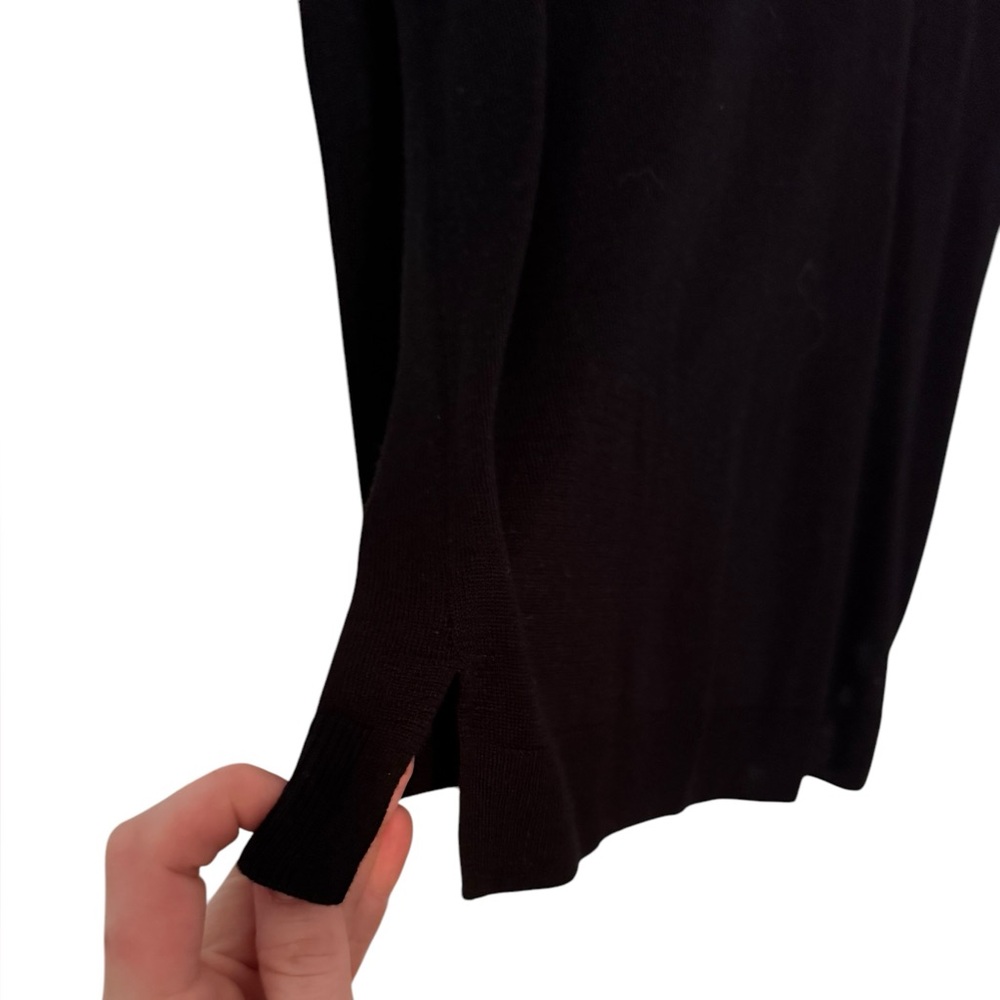 Women’s—A New Day Black Long Sleeve Round Neck Semi Sheer Shirt. Size X-Small. - Picture 3 of 8